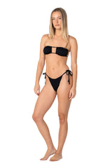 Rusty Cedar Side Tie Cheeky Bikini Bottom