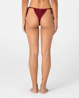 Rusty Cedar Side Tie Cheeky Bikini Bottom