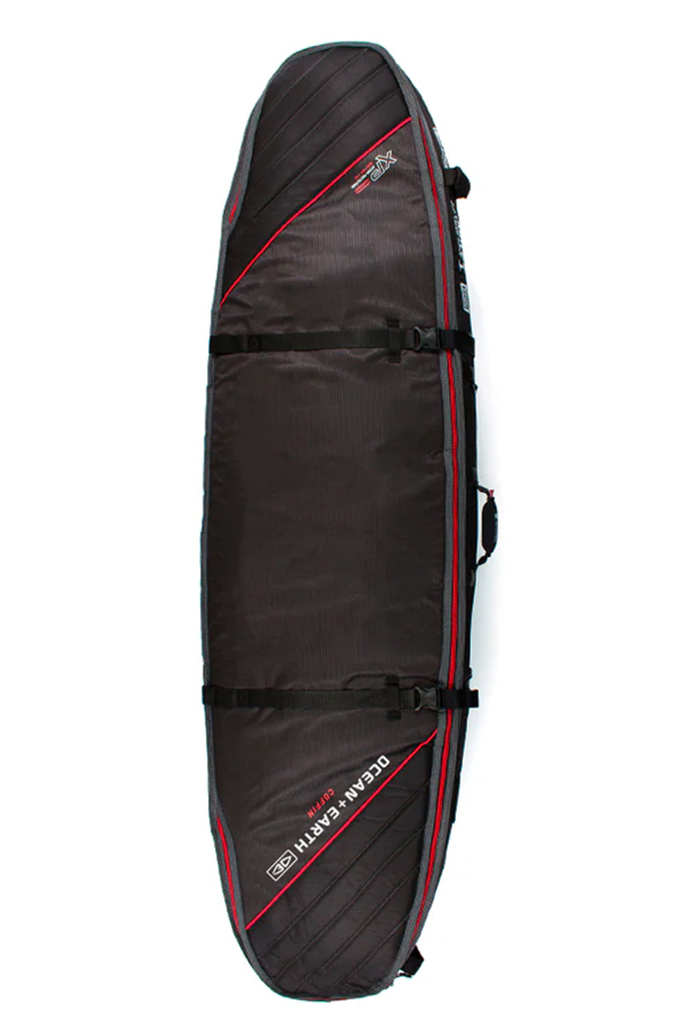 Ocean & Earth Quad Coffin Shortboard Cover Black/Red - 7'6"
