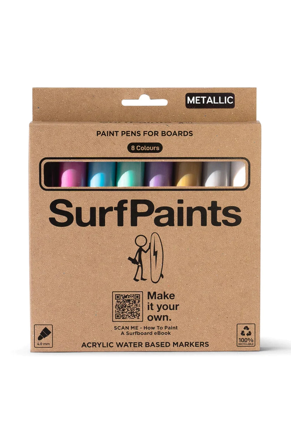 Surf Paints Premium 8 Pack Metallic