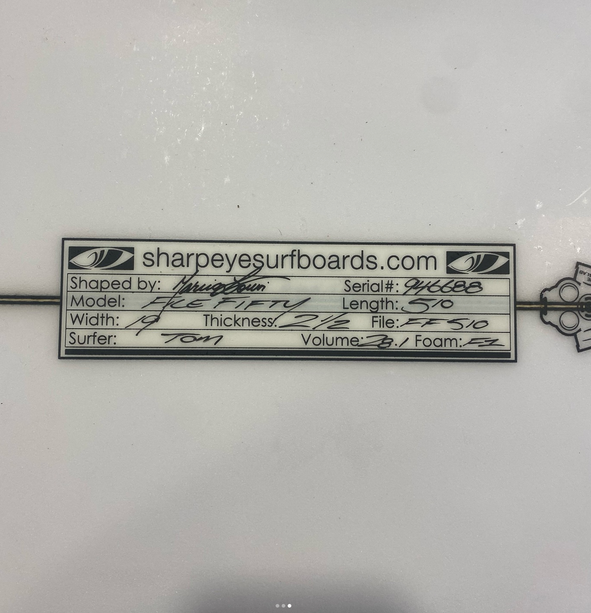 5’10 Sharpeye File-Fifty #7678 - Used Surfboard