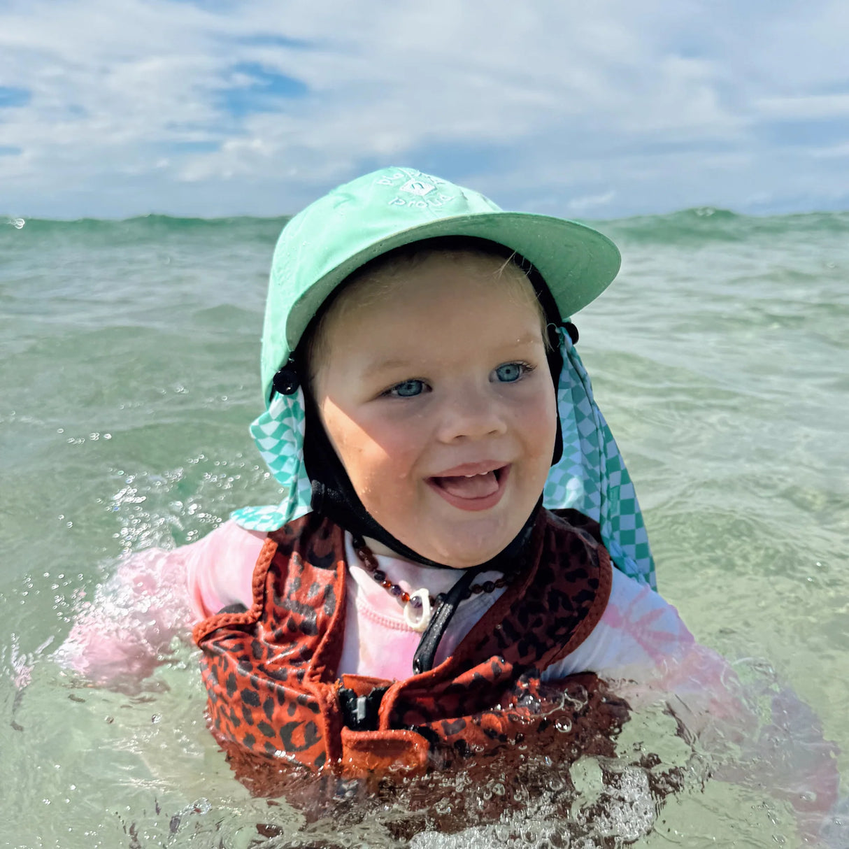Plow Surf Co Mint Check Surf Cap