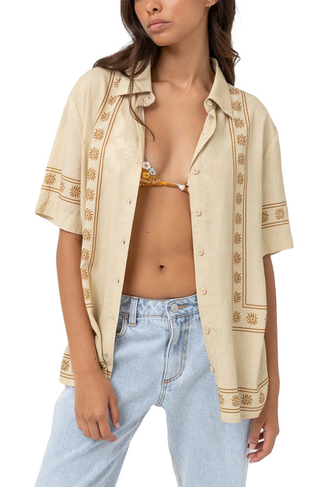 Rhythm Womens Under The Sun Short Sleeve Shirt | Sanbah Australia