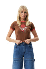 Afends Womens Technology Ringer Baby Tee
