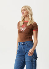 Afends Womens Technology Ringer Baby Tee