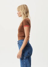 Afends Womens Technology Ringer Baby Tee