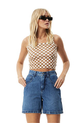 Afends Womens Maia Recycled Rib Singlet