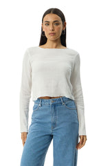 Afends Focus Seersucker Long Sleeve Top