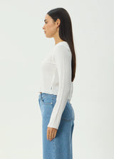 Afends Focus Seersucker Long Sleeve Top