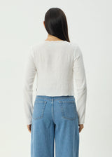 Afends Focus Seersucker Long Sleeve Top