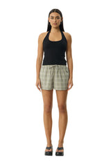 Afends Womens Scout Check Short