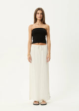 Afends Womens Focus Seersucker Maxi Skirt