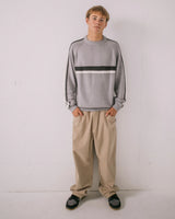 Rusty Mens White Lines 2.0 Crew Neck Knit