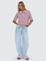 Thrills Harry Striped Cropped Polo