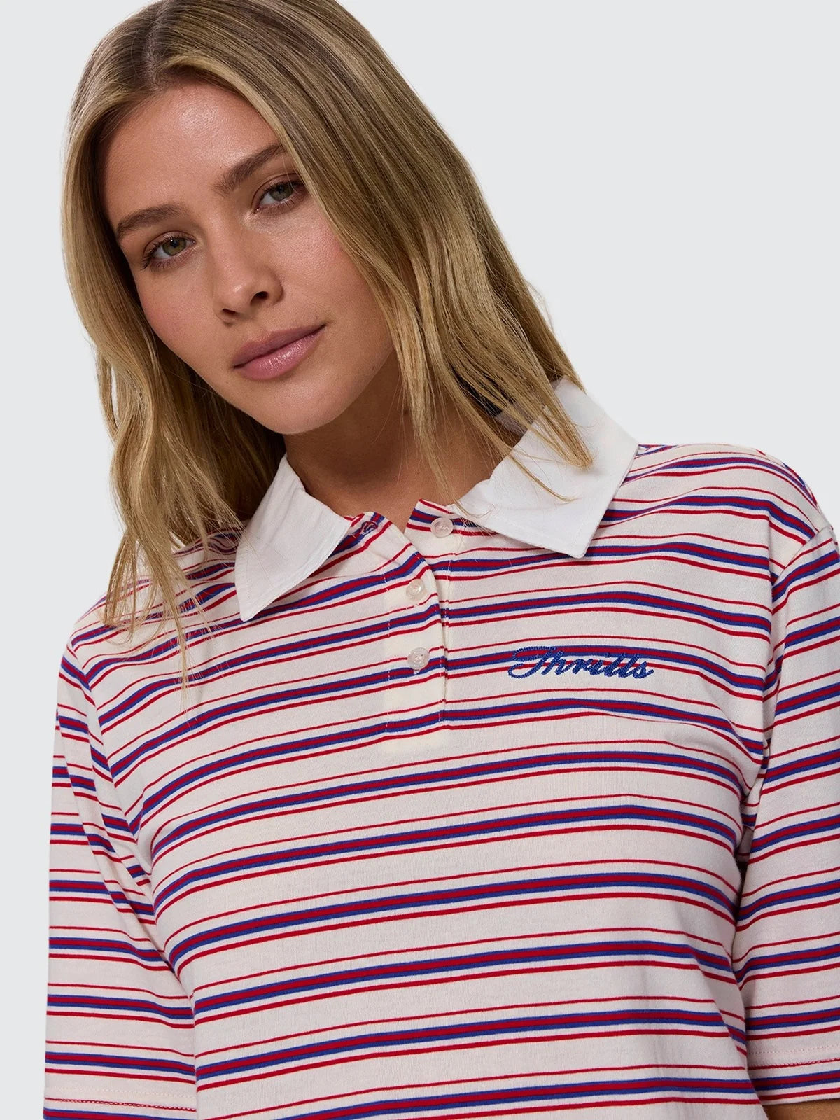 Thrills Harry Striped Cropped Polo