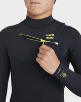 Billabong Boys 8-16 4/3mm Furnace Natural Chest Zip Steamer