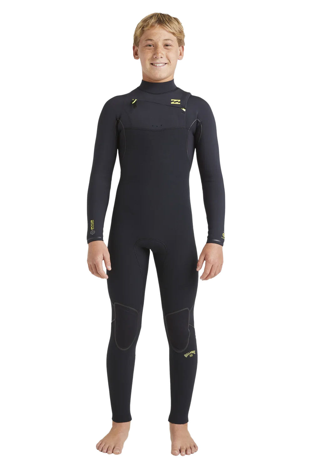 Billabong Boys 8-16 4/3mm Furnace Natural Chest Zip Steamer