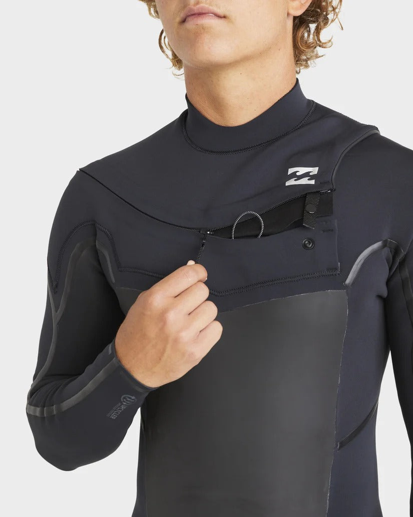 Billabong Mens 3/2mm Absolute Natural PLUS + Chest Zip Steamer Wetsuit