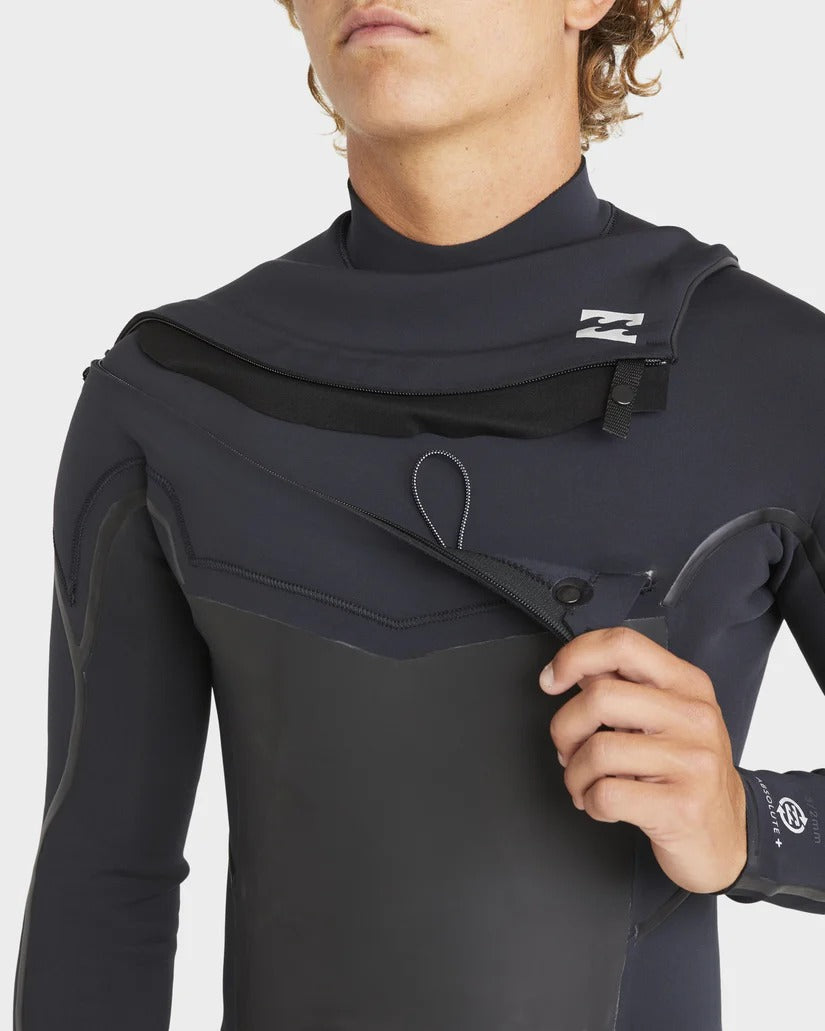 Billabong Mens 3/2mm Absolute Natural PLUS + Chest Zip Steamer Wetsuit