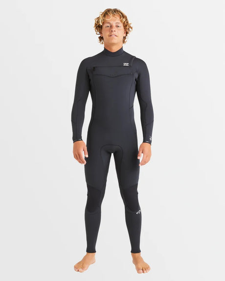 Billabong Mens 4/3mm Absolute Natural Chest Zip Steamer Wetsuit