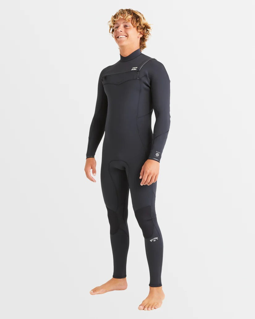 Billabong Mens 4/3mm Absolute Natural Chest Zip Steamer Wetsuit
