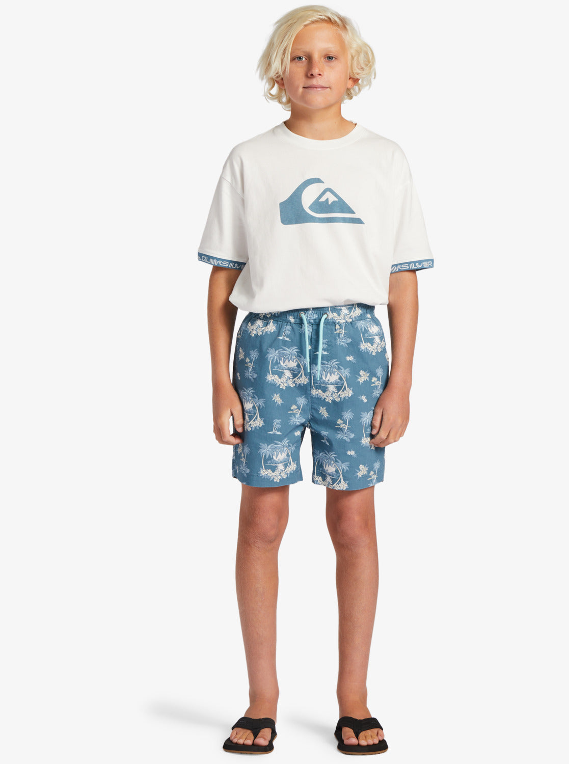 Quiksilver Boys (8-16) Palm Spritz Elasticated Waist Walk Shorts