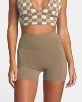 RVCA Womens Fever Knit Bike Shorts