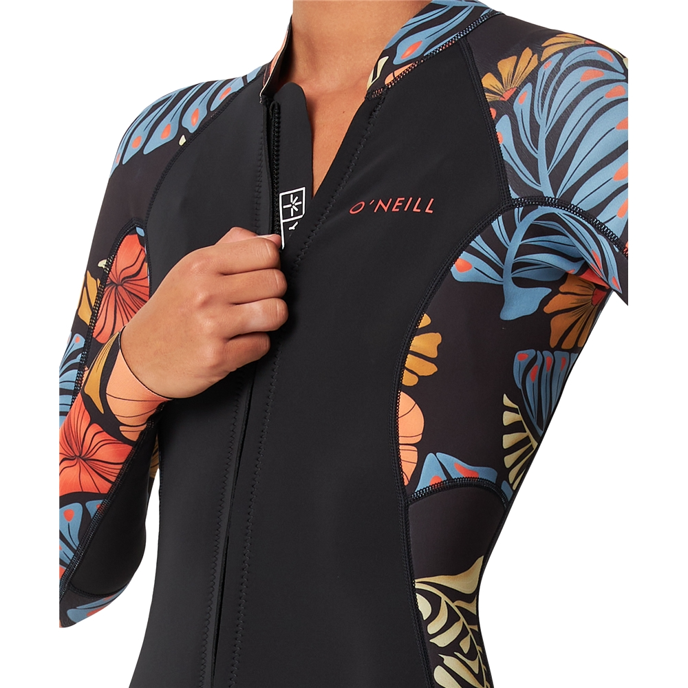 O'Neill Womens Bahia 2mm Front Zip Long Sleeve Cheeky Springsuit