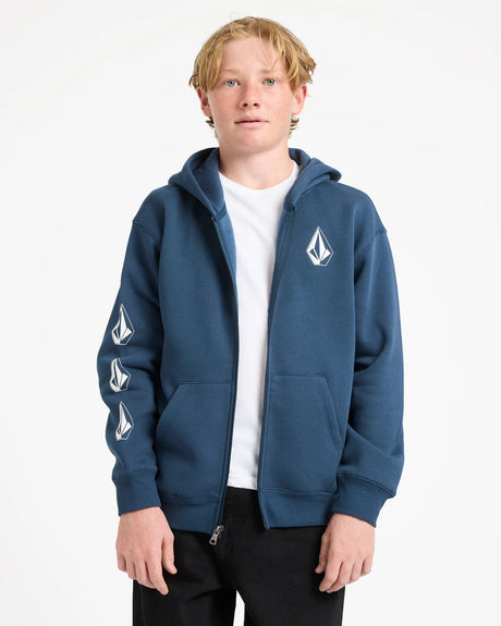 Volcom Boys (8-16) Iconic Stone Zip Up Hoodie