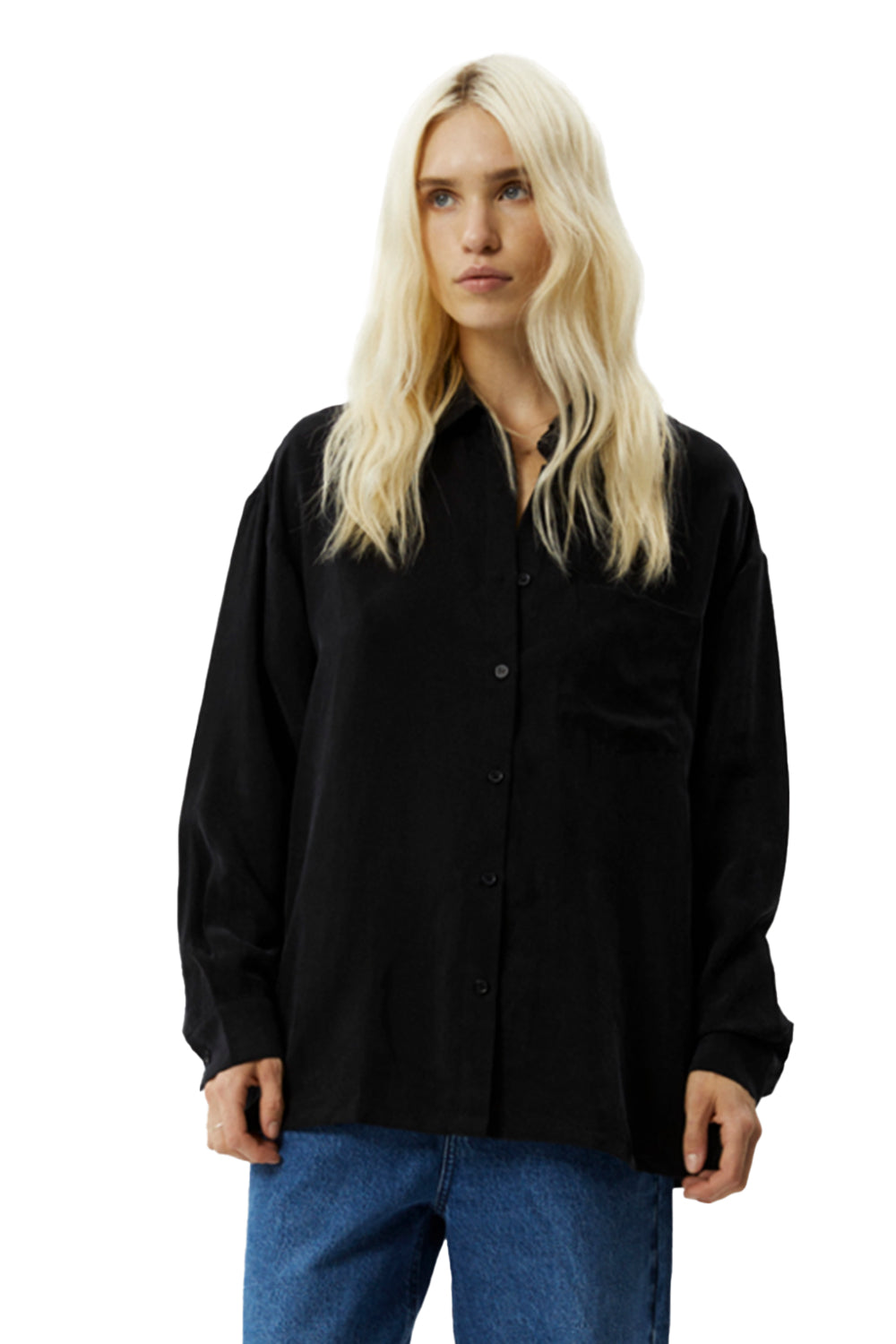 Afends Womens Gemma Recycled Long Sleeve Cupro Shirt