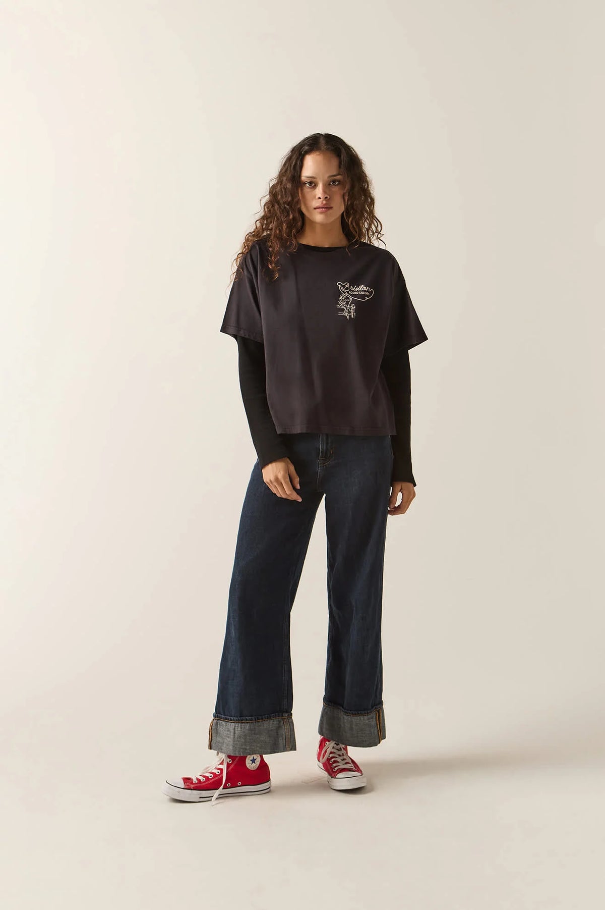 Brixton Rodeo Trailors Boxy Crop T-Shirt