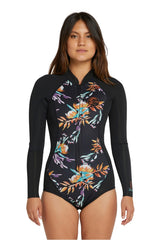 O'Neill Women's 2mm Bahia Front Zip Long Sleeve Cheeky Spring Suit