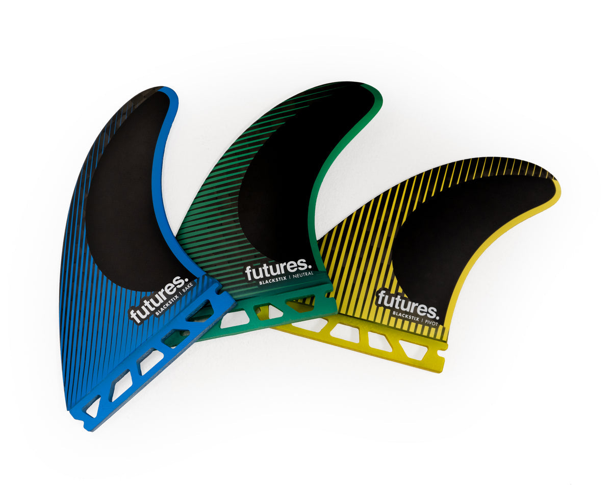 Futures Fins Blackstix Rake Thruster Fin Set – Sanbah Australia