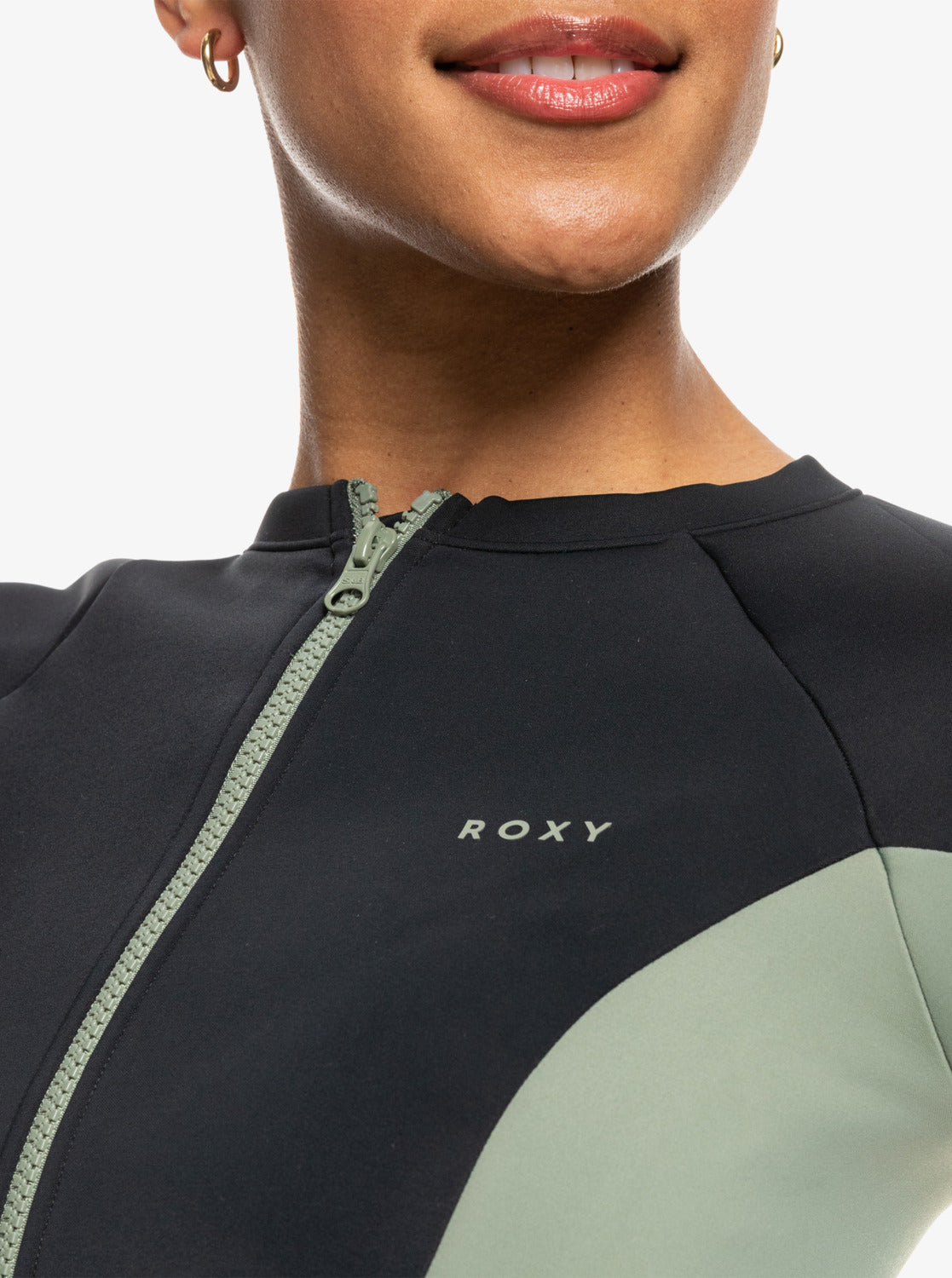 ROXY Womens Pro Wave Long Sleeve Zipped Rash Vest