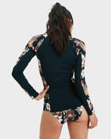 ROXY Womens Full Zipped Mix Long Sleeve Rash Vest