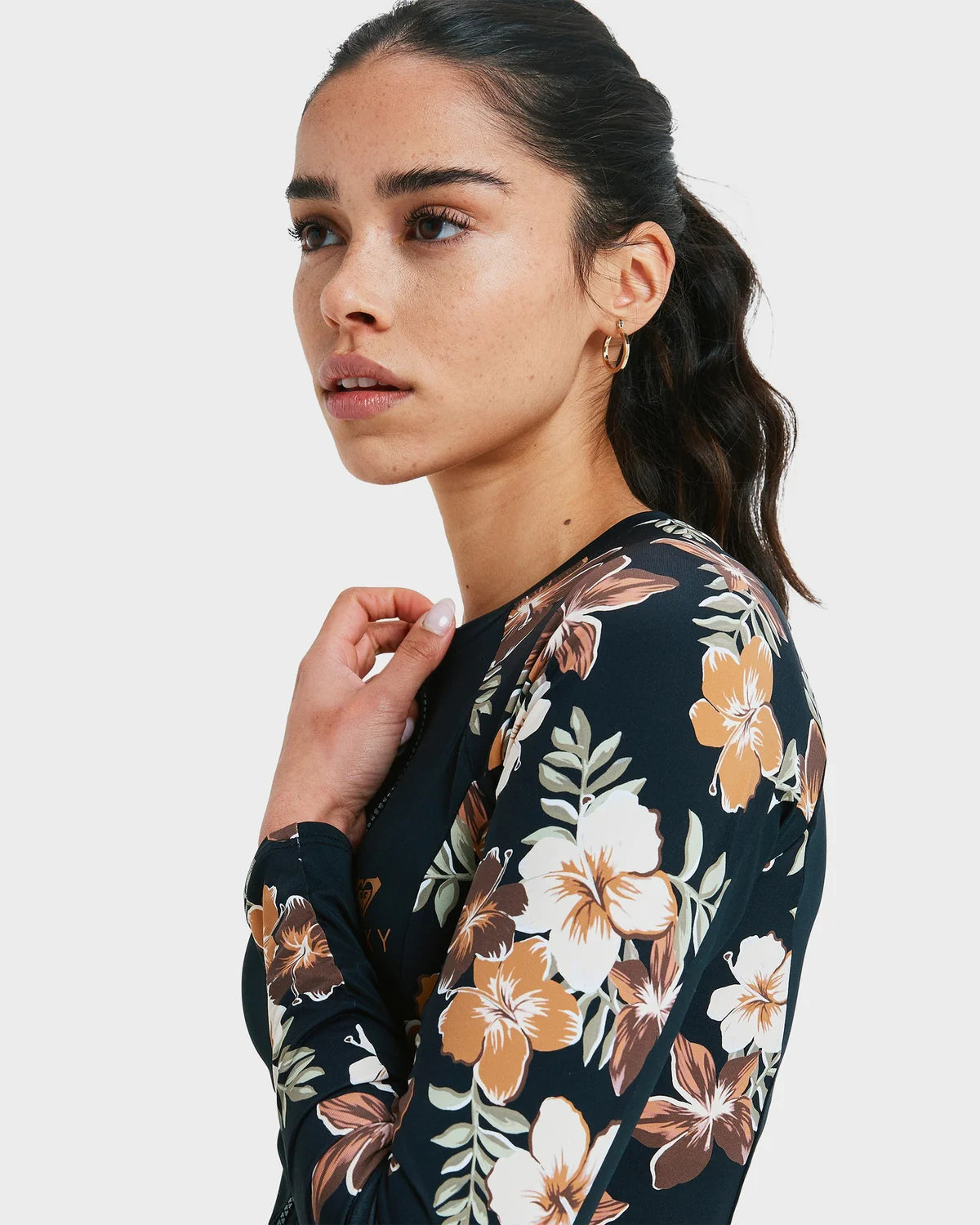 ROXY Womens Full Zipped Mix Long Sleeve Rash Vest