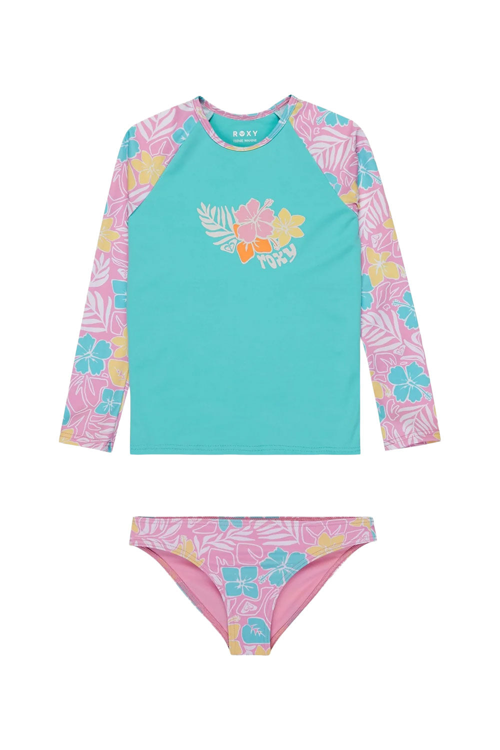 ROXY Girls 2-7 Tropical Square Lycra L/S Set