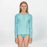 O'Neill Girls Bahia 1/4 Zip Long Sleeve Rash Vest