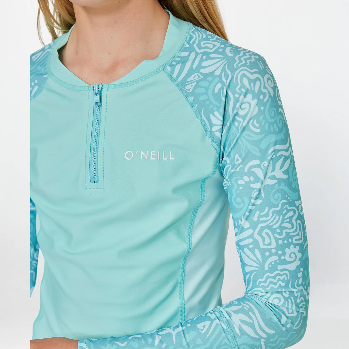 O'Neill Girls Bahia 1/4 Zip Long Sleeve Rash Vest