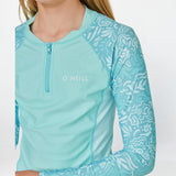 O'Neill Girls Bahia 1/4 Zip Long Sleeve Rash Vest