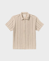 RVCA Mens Vacancy Stripe Short Sleeve Shirt
