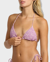 RVCA Womens Grow Together Halter Tri Bikini Top