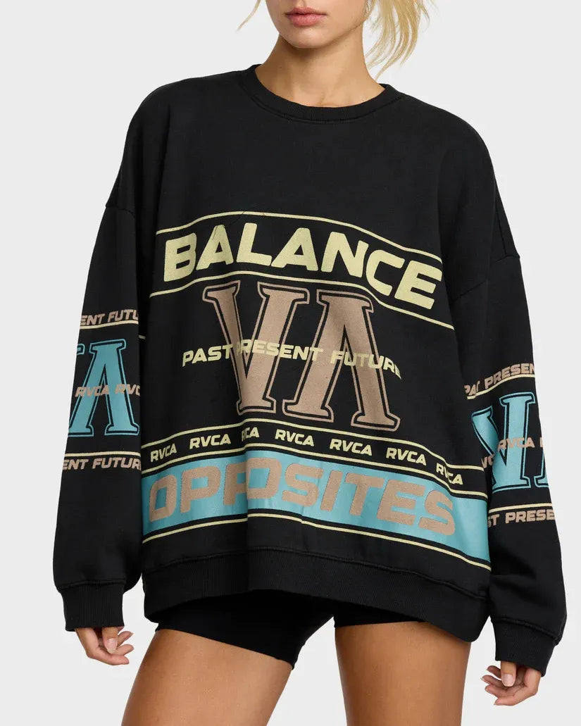 RVCA Womens Puck It Crew Neck