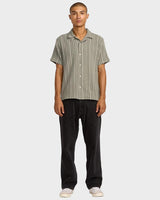 RVCA Mens Vacancy Stripe Short Sleeve Shirt