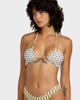 RVCA Womens Strange Ways Halter Bandeau Bikini Top