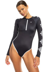 ROXY Womens Mineral Long Sleeve One Piece Swimsuit