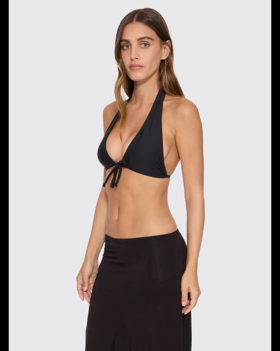 Thrills Jet Tie Front Tall Tri Bikini Top