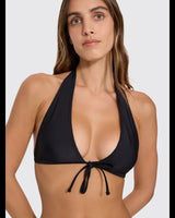 Thrills Jet Tie Front Tall Tri Bikini Top