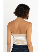 Rhythm Stripe Strapless Knit Top