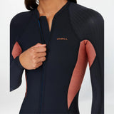 O'Neill Women's Hyperfreak Front Zip Long Sleeve 2mm Springsuit -  SIENNA LINEN